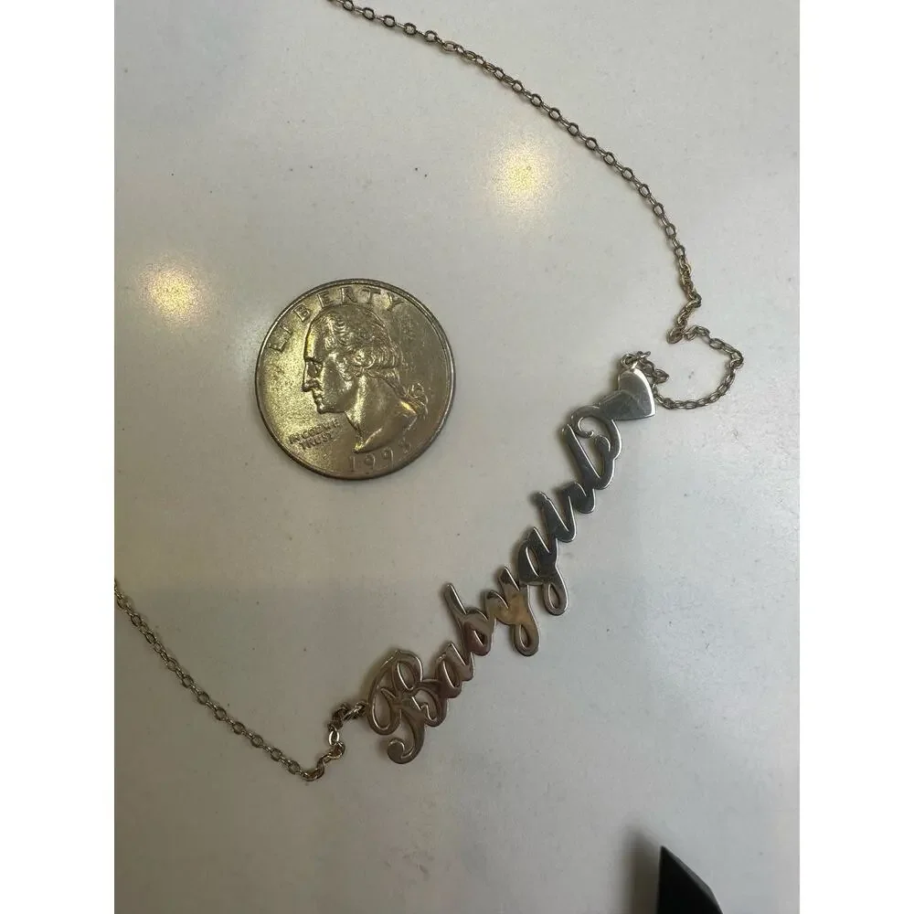 Gold Plated Babygirl Pendant and Necklace Sterling 925 Pendant + 16-20